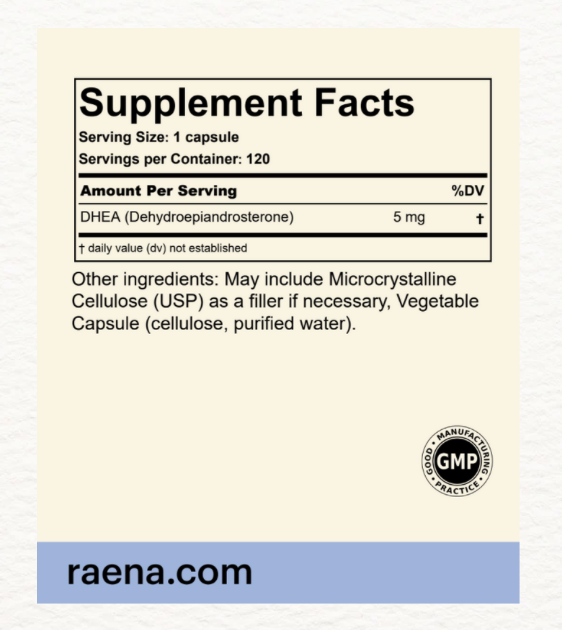 Raena DHEA 5mg