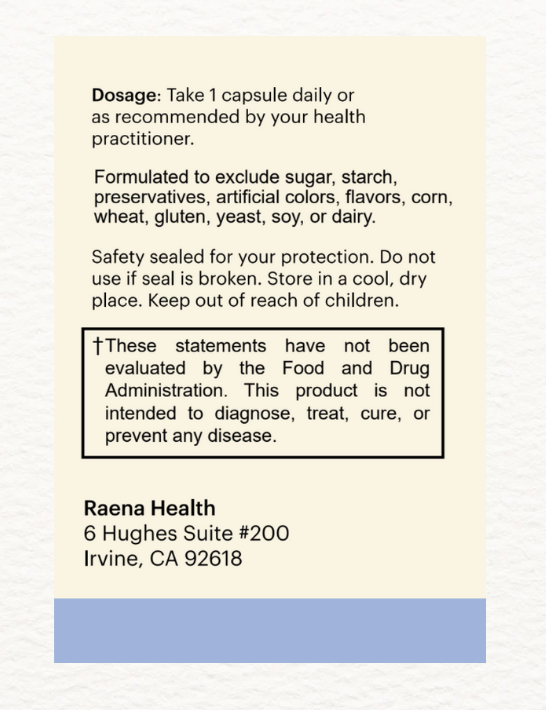 Raena DHEA 5mg