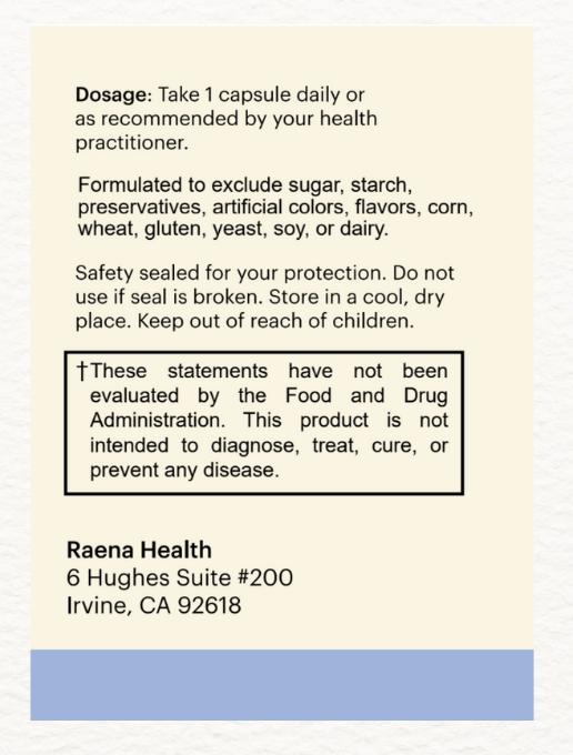 Raena DHEA Boost 10mg