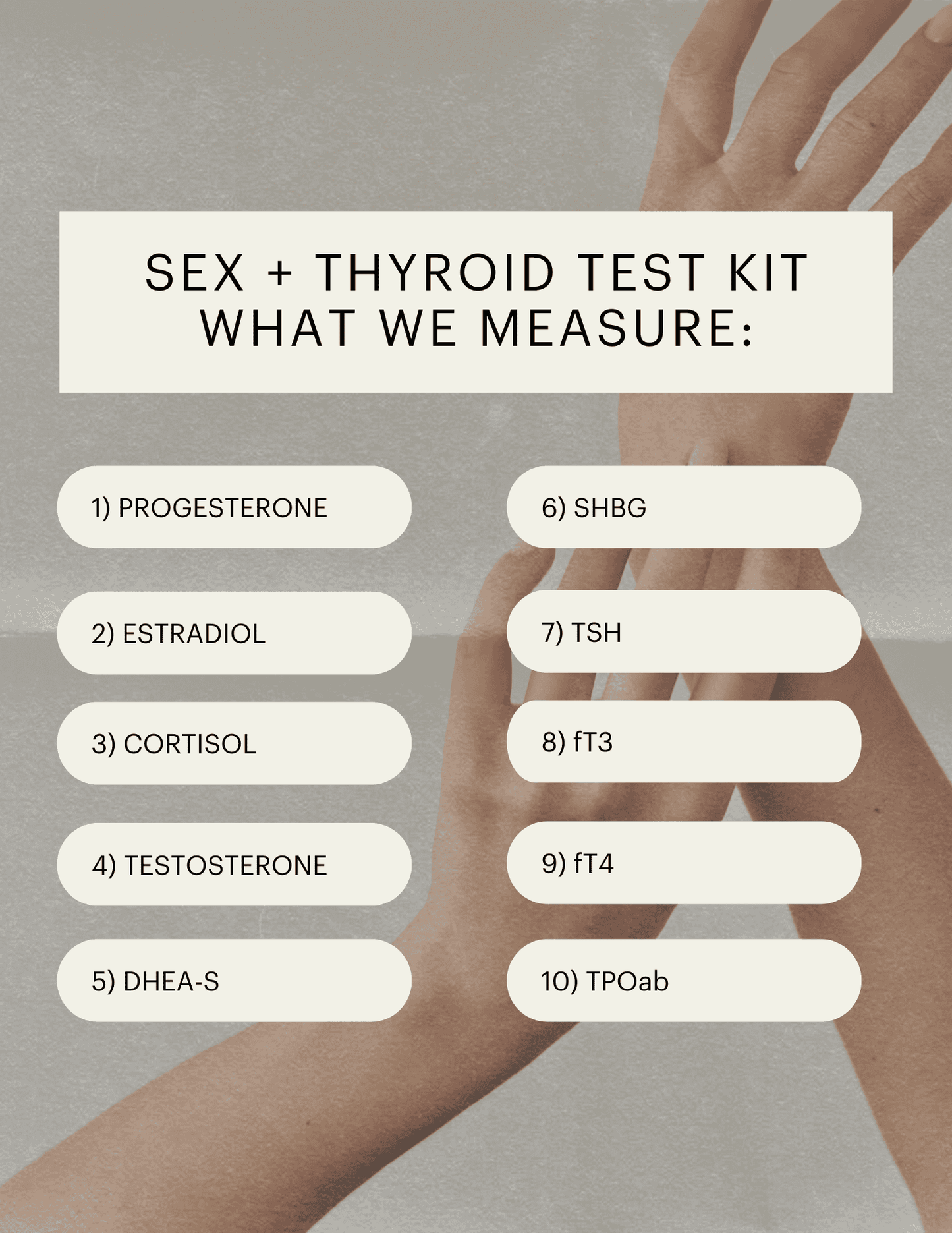 Raena Sex Hormones + Thyroid Hormones Test Kit